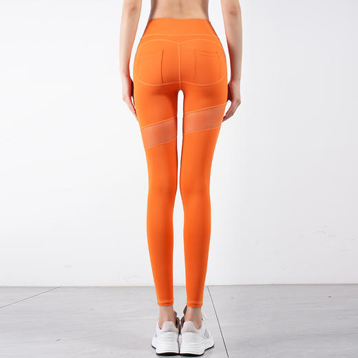 跃牌【洛水之神系列】高腰提臀紧身性感网纱瑜伽长裤 YC023 商品图6