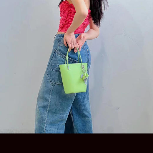 西村名物原皮糖果纯色预售水桶包 商品图1