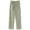 「数款配色！亲肤舒适」针织棉睡裤女长裤宽松可外穿日系格子家居宅裤夏季薄款韩版居家裤子 商品缩略图3