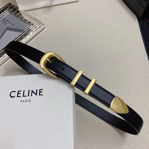 赛琳CELINE，WESTERN中号复古牛皮革腰带 商品图5