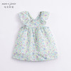马克珍妮新款夏装 女童花边袖方领纯棉连衣裙230008 商品缩略图1