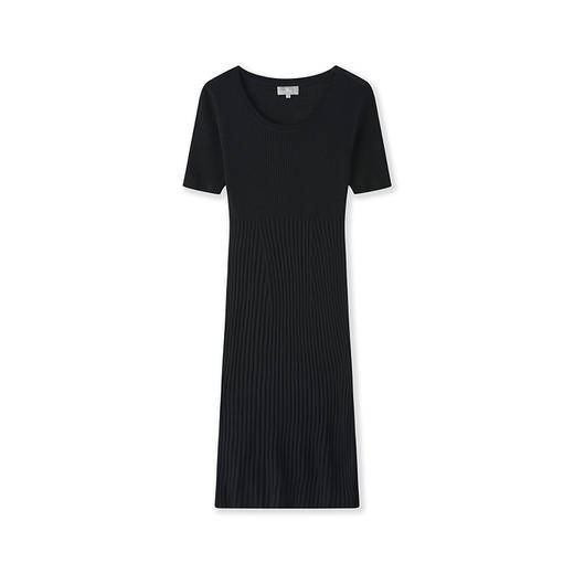 DWMD3005AN 丝绒款 东黎羊绒 女士夏季圆领气质开叉连衣裙春夏氛围感连衣裙 商品图11