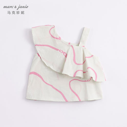 marcjanie马克珍妮新款夏装 女童北欧风纯棉花边领小衫230316 商品图2