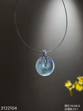 3122104，玻璃飘翠平安扣吊坠。具体价格微信咨询