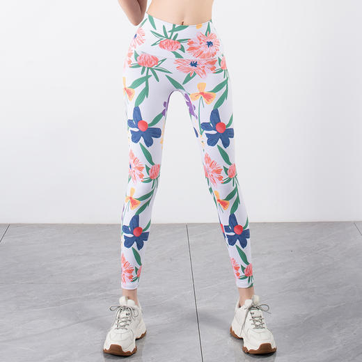 跃牌【洛水之神系列】23春夏新款国风印花高强度瑜伽裤 181印花 商品图1