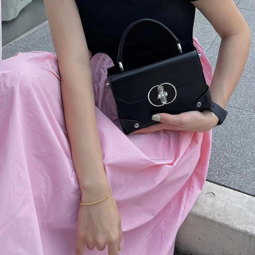 西村名物糖果色纯色原皮手提小方包 商品图4