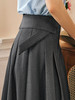OLrain欧芮儿法式灰色半身裙女春季2023新款高腰气质百搭A字伞裙 商品缩略图1