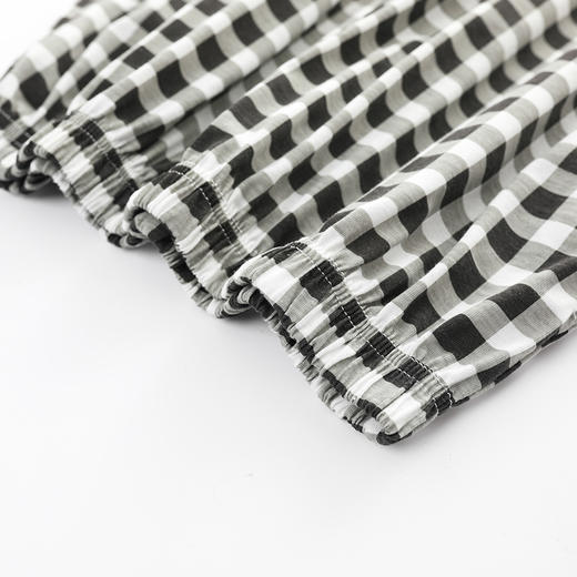 「数款配色！亲肤舒适」针织棉睡裤女长裤宽松可外穿日系格子家居宅裤夏季薄款韩版居家裤子 商品图2