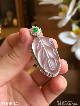 3110504，近玻璃叶子吊坠。具体价格微信咨询