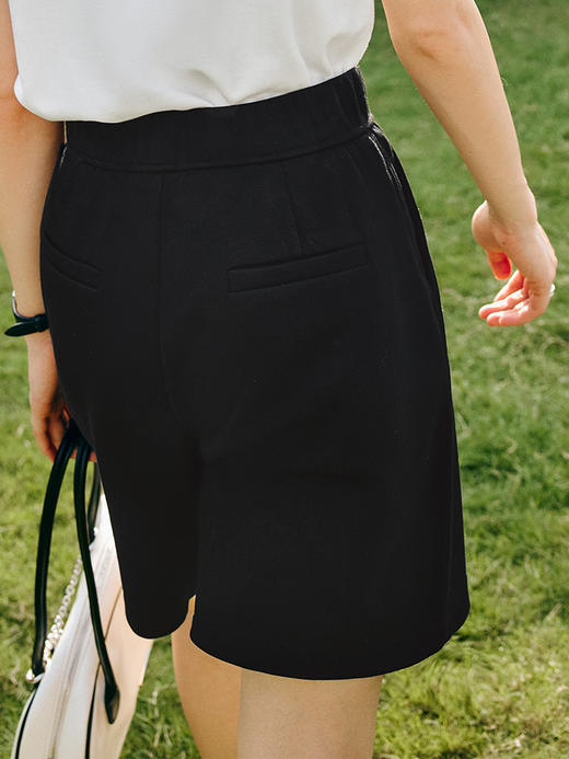 OLrain欧芮儿法式针织休闲裤女春季2023年新款高腰气质直筒五分裤 商品图3