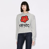 KENZO 高田贤三 女士棉质 “BOKE FLOWER” 徽标嵌花长袖针织衫 灰色 FD52 PU380 3LD 94 商品缩略图1