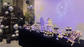 简约黑系列甜品台