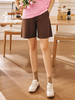 OLrain欧芮儿法式针织休闲裤女春季2023年新款高腰气质直筒五分裤 商品缩略图0