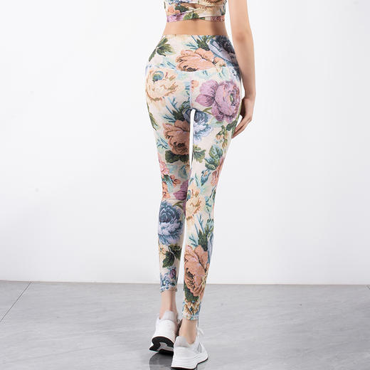 跃牌【洛水之神系列】23春夏新款国风印花高强度瑜伽裤 181印花 商品图4