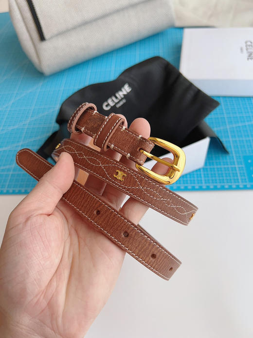 WESTERN小号CELINE刺绣复古牛皮革腰带 商品图4