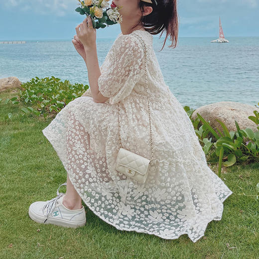 裁缝学苑AS41 新款蕾丝连衣裙纸样女装法式刺绣仙女裙子森系打版 商品图3