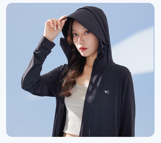 VVC多功能防晒衣女防紫外线户外遮阳长袖夏薄外套长款防晒服 商品图6