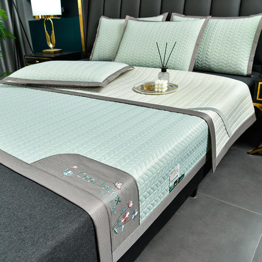 JX-369-3夏季泰国加厚乳胶凉席可水洗小清新冰丝空调软席子 商品图0