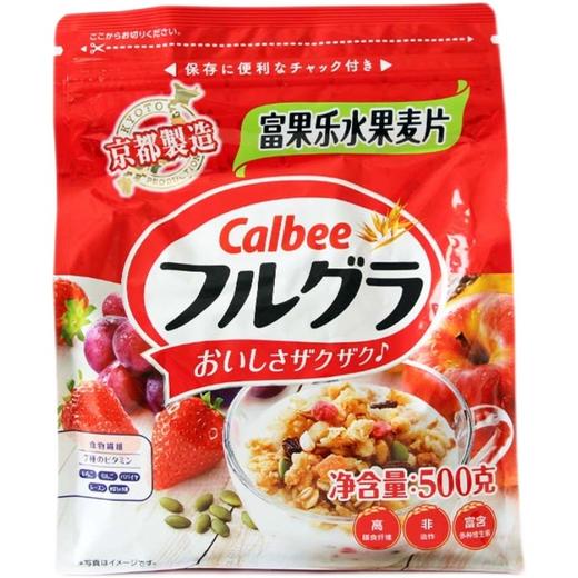 Calbee卡乐比水果麦片500g*2袋 / 减少糖麦片500g*2袋 商品图1