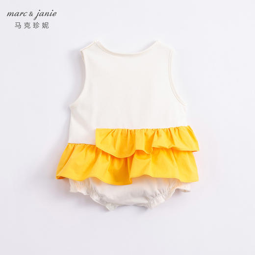 马克珍妮新款夏装 女童不规则花边摆背心连体衣230365 商品图2