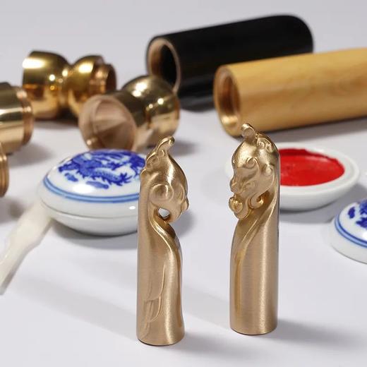 西泠印社龙凤对章 提取玉带钩元素 便携印章礼盒装 商品图1