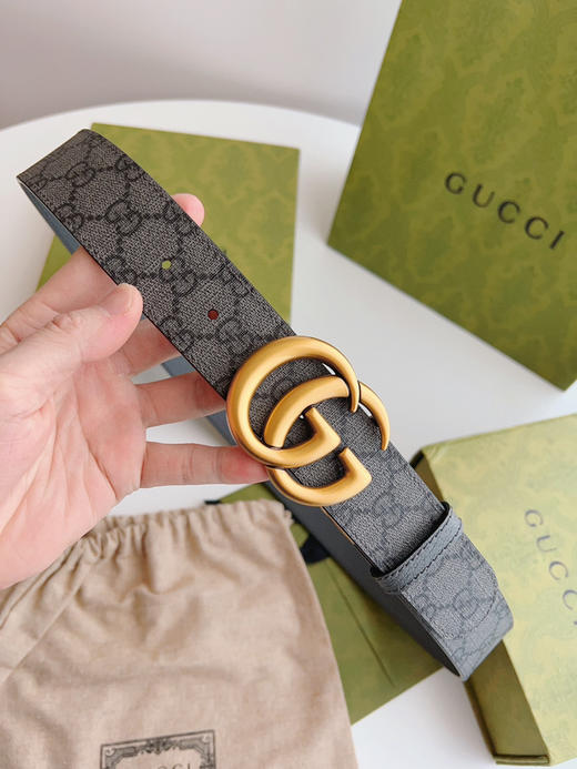 Gucci，宽度3.7cm黑色GG 商品图2
