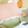 复古格纹与碎花系列花边枕全荞麦壳成人护颈枕 商品缩略图3