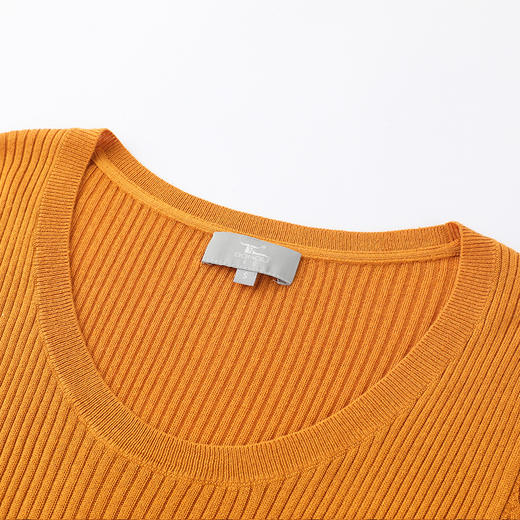 DWMD3005AN 丝绒款 东黎羊绒 女士夏季圆领气质开叉连衣裙春夏氛围感连衣裙 商品图5