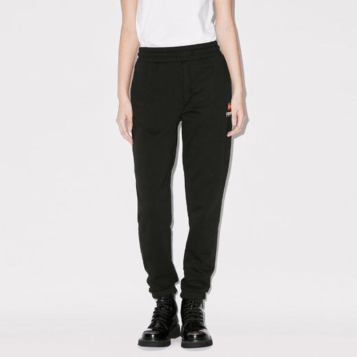 【二】KENZO 高田贤三 女士 “BOKE FLOWER” 刺绣徽章棉质休闲运动裤 黑色 FD52 PA711 4MF 99J 商品图1