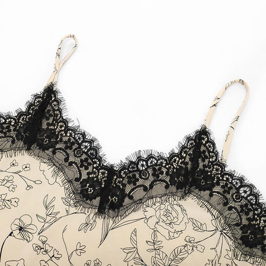 「碎花款！亲肤微弹」夏季睡衣复古碎花吊带背心 可爱少女性感风睡衣套装内衣 商品图2