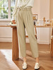 OLrain欧芮儿法式浅绿色休闲裤女夏季2023新款高腰阔腿薄款直筒裤 商品缩略图0