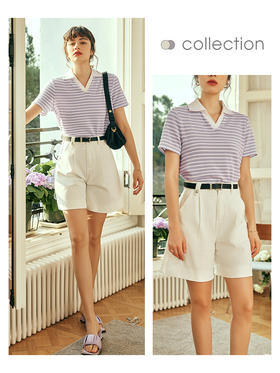 OLrain欧芮儿法式白色牛仔裤女夏季2023新款高腰直筒阔腿A字短裤