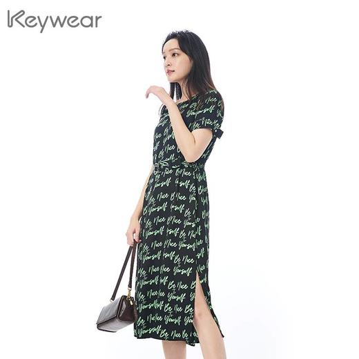 奇威 个性艺术印花短袖连衣裙0DB03164 商品图2