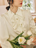 OLrain欧芮儿法式缎面蕾丝雪纺衫女春季2023年新款复古宫廷风上衣 商品缩略图1