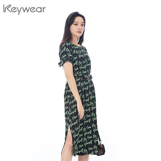 奇威 个性艺术印花短袖连衣裙0DB03164 商品图1