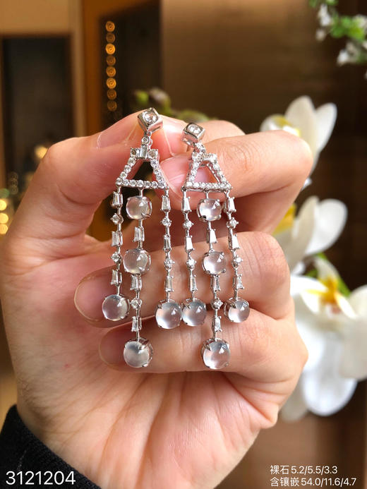 3121204，玻璃蛋面耳坠。具体价格微信咨询 商品图3