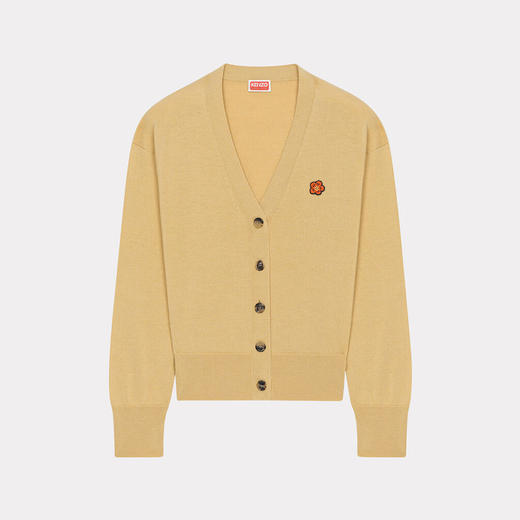 KENZO 高田贤三 女士 “BOKE FLOWER” 徽章刺绣羊毛针织开衫 卡其色 FD52 CA383 3LB 11 商品图0