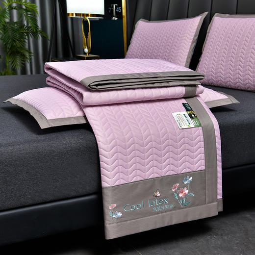 JX-369-3夏季泰国加厚乳胶凉席可水洗小清新冰丝空调软席子 商品图7