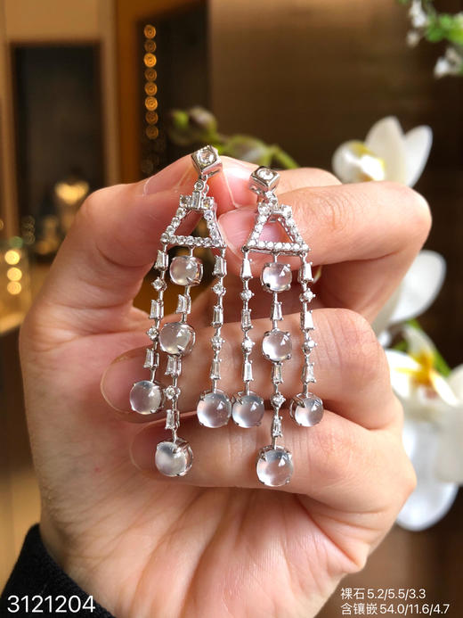 3121204，玻璃蛋面耳坠。具体价格微信咨询 商品图2