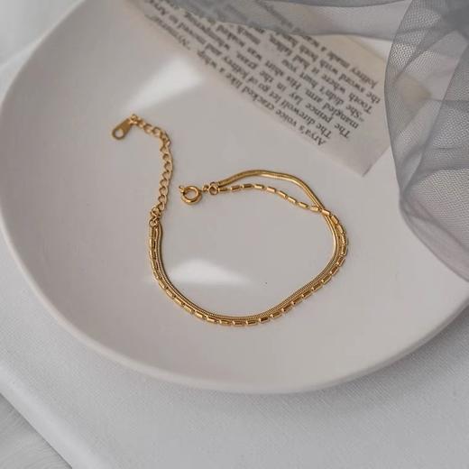 福利款丨镀18K金双层蛇骨珠链手链 商品图3