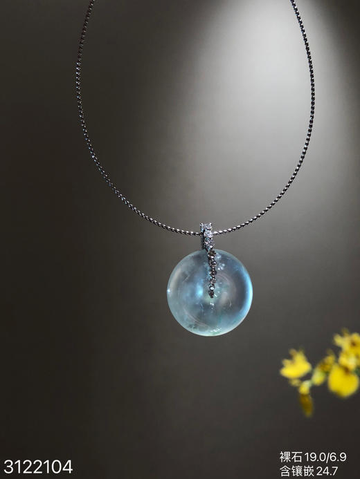 3122104，玻璃飘翠平安扣吊坠。具体价格微信咨询 商品图6