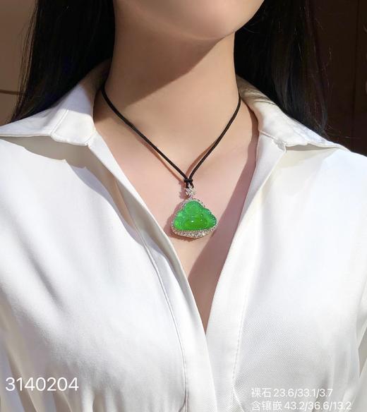 高冰木纳阳艳绿佛公吊坠【3140204】具体价格微信咨询 商品图4