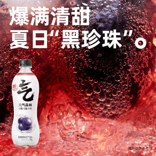 元气森林 苏打气泡水饮料汽水无糖480ml*15瓶 夏黑葡萄味（现金价） 商品图2