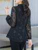 KQL-大码女装2023春季新款微胖mm显瘦上衣高级感时尚胖妹妹蕾丝衬衫女 商品缩略图3
