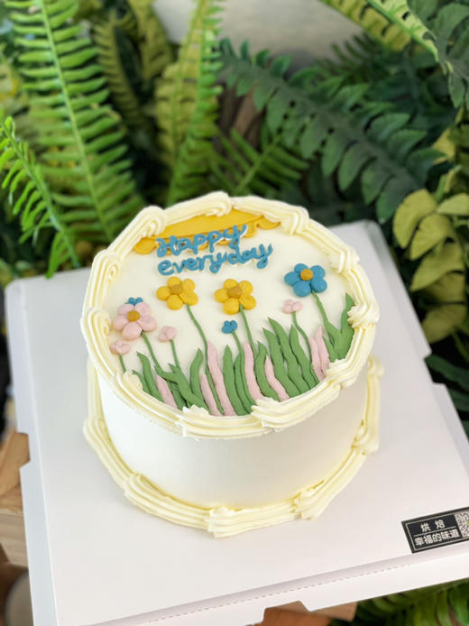 春游小花花，春天系列蛋糕，全部安心植物色粉调色，实物颜色每个蛋糕或有细微差异，请提前48小时预定 商品图2
