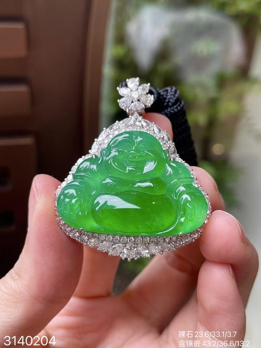 高冰木纳阳艳绿佛公吊坠【3140204】具体价格微信咨询 商品图3
