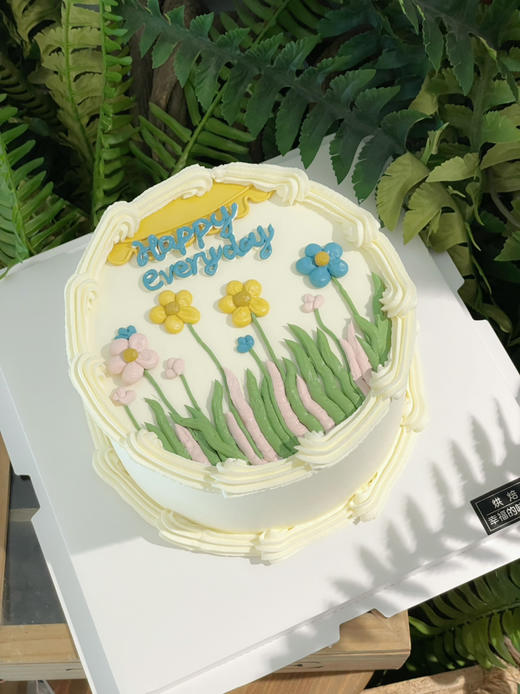 春游小花花，春天系列蛋糕，全部安心植物色粉调色，实物颜色每个蛋糕或有细微差异，请提前48小时预定 商品图1