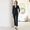 【上衣+裤子】罗蒙春秋女士西服套装修身显瘦商务通勤西服两件套 商品缩略图6