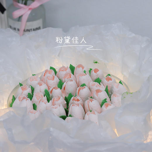 粉黛佳人-ins女生爆款粉色系花束蛋糕 商品图3