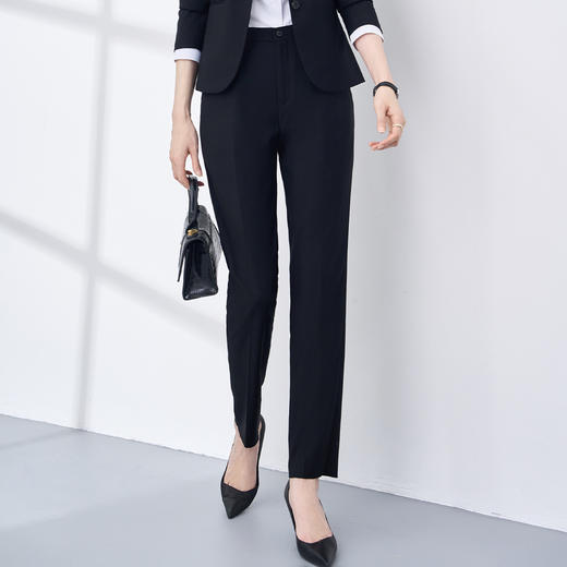 【松紧腰 舒适贴合】罗蒙四季款女式西裤商务通勤职业工装直筒修身长裤 商品图6